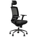 Fotel obrotowy GN-301/ALU CZARNY - krzesło biurowe do biurka - TILT, ZAGŁÓWEK Fotel obrotowy GN-301/ALU CZARNY - krzesło biurowe do biurka - TILT, ZAGŁÓWEK