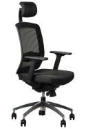 Fotel obrotowy GN-301/ALU CZARNY - krzesło biurowe do biurka - TILT, ZAGŁÓWEK Fotel obrotowy GN-301/ALU CZARNY - krzesło biurowe do biurka - TILT, ZAGŁÓWEK