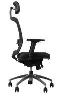 Fotel obrotowy GN-301/ALU CZARNY - krzesło biurowe do biurka - TILT, ZAGŁÓWEK