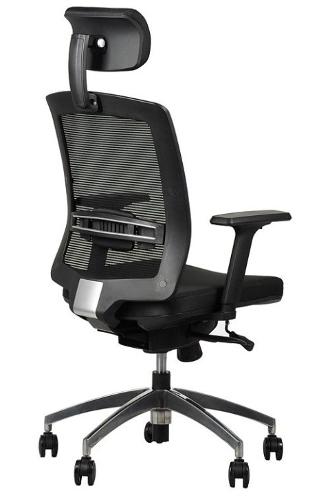 Fotel obrotowy GN-301/ALU CZARNY - krzesło biurowe do biurka - TILT, ZAGŁÓWEK Fotel obrotowy GN-301/ALU CZARNY - krzesło biurowe do biurka - TILT, ZAGŁÓWEK