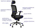 Fotel obrotowy GN-301/ALU CZARNY - krzesło biurowe do biurka - TILT, ZAGŁÓWEK Fotel obrotowy GN-301/ALU CZARNY - krzesło biurowe do biurka - TILT, ZAGŁÓWEK