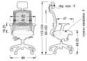 Fotel obrotowy GN-301/ALU CZARNY - krzesło biurowe do biurka - TILT, ZAGŁÓWEK