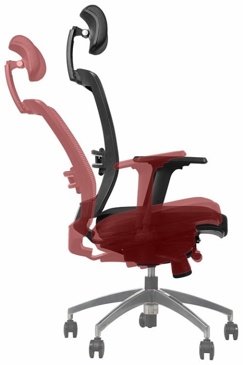Fotel obrotowy GN-301/ALU CZARNY - krzesło biurowe do biurka - TILT, ZAGŁÓWEK Fotel obrotowy GN-301/ALU CZARNY - krzesło biurowe do biurka - TILT, ZAGŁÓWEK