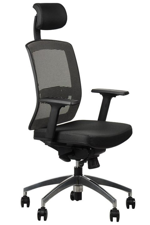 Fotel obrotowy GN-301/ALU SZARY - krzesło biurowe do biurka - TILT, ZAGŁÓWEK Fotel obrotowy GN-301/ALU SZARY - krzesło biurowe do biurka - TILT, ZAGŁÓWEK