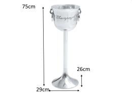 Invicta Interior INVICTA CHAMPAGNE 75 cm chłodziarka do szampana - aluminium