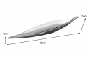 PATERA MISA LEAF 80 cm - ALUMINIUM SREBRNA Invicta Interior INVICTA NA SŁODYCZE OWOCE PATERA MISA LEAF 80 cm - ALUMINIUM SREBRNA Invicta Interior INVICTA NA SŁODYCZE OWOCE