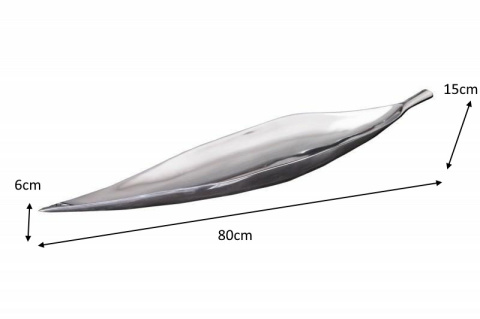 PATERA MISA LEAF 80 cm - ALUMINIUM SREBRNA Invicta Interior INVICTA NA SŁODYCZE OWOCE PATERA MISA LEAF 80 cm - ALUMINIUM SREBRNA Invicta Interior INVICTA NA SŁODYCZE OWOCE