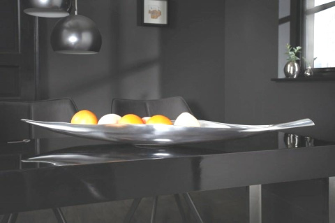 PATERA MISA LEAF 80 cm - ALUMINIUM SREBRNA Invicta Interior INVICTA NA SŁODYCZE OWOCE PATERA MISA LEAF 80 cm - ALUMINIUM SREBRNA Invicta Interior INVICTA NA SŁODYCZE OWOCE