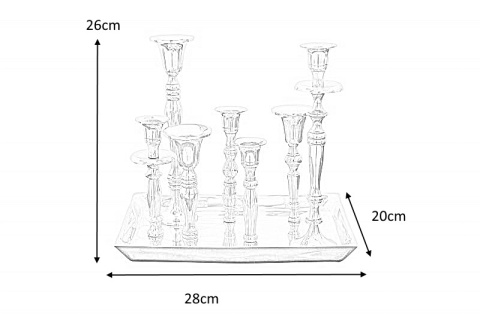Invicta Interior INVICTA świecznik 7-płomieniowy - aluminium Invicta Interior INVICTA świecznik 7-płomieniowy - aluminium