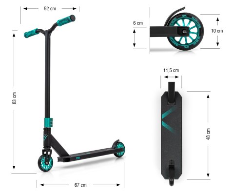 MMX Hulajnoga wyczynowa Scooter Jeździk MMX Raptor Ocean MMX Hulajnoga wyczynowa Scooter Jeździk MMX Raptor Ocean