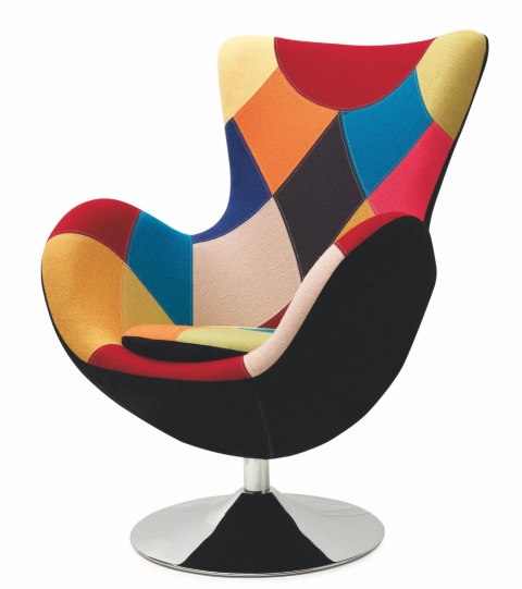 Halmar BUTTERFLY fotel wypoczynkowy patchwork wielobarwny Halmar BUTTERFLY fotel wypoczynkowy patchwork wielobarwny
