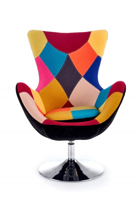 Halmar BUTTERFLY fotel wypoczynkowy patchwork wielobarwny Halmar BUTTERFLY fotel wypoczynkowy patchwork wielobarwny