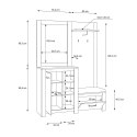 Meble Forte HAVANNA HVND03-D67 Przedpokój Dąb Postarzany