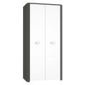 Meble Forte HEY HEYS821-C230 Szafa ubraniowa młodzieżowa Szary/Biały Meble Forte HEY HEYS821-C230 Szafa ubraniowa młodzieżowa Szary/Biały