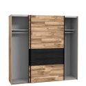Meble Forte JAKOBINA RCQS92411-C795 Szafa ubraniowa Dąb klepkowy /Dąb czarny Meble Forte JAKOBINA RCQS92411-C795 Szafa ubraniowa Dąb klepkowy /Dąb czarny