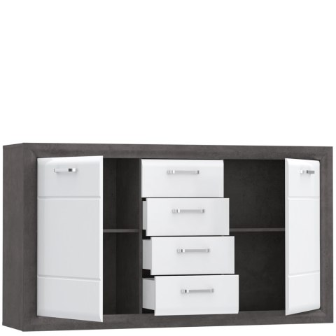 Meble Forte LENNOX NEW ENXK231-C275 Komoda Biały/Szary Meble Forte LENNOX NEW ENXK231-C275 Komoda Biały/Szary