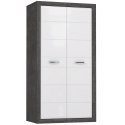 Meble Forte LENNOX NEW ENXS821-C275 Szafa ubraniowa Biały/Szary Meble Forte LENNOX NEW ENXS821-C275 Szafa ubraniowa Biały/Szary