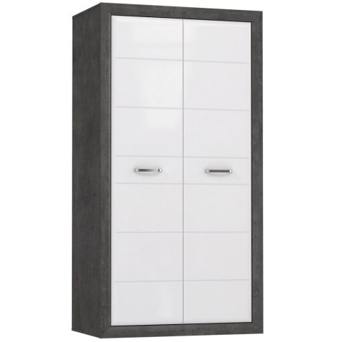 Meble Forte LENNOX NEW ENXS821-C275 Szafa ubraniowa Biały/Szary Meble Forte LENNOX NEW ENXS821-C275 Szafa ubraniowa Biały/Szary