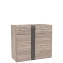Meble Forte LOCARNO LCRK221-N92 Komoda z półkami Dąb/Szary Meble Forte LOCARNO LCRK221-N92 Komoda z półkami Dąb/Szary