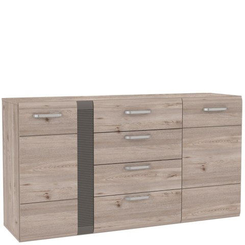 Meble Forte LOCARNO LCRK231-N92 Komoda półki szuflady Dąb/Szary Meble Forte LOCARNO LCRK231-N92 Komoda półki szuflady Dąb/Szary