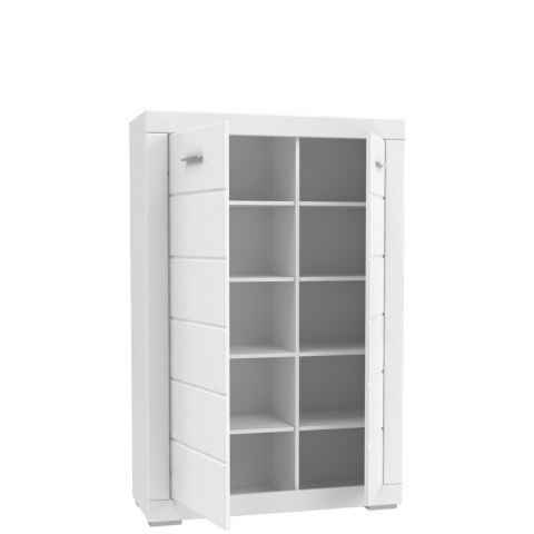 Meble Forte SNOW SNWK521-C50 Szafka stojąca z półkami Biały mat Meble Forte SNOW SNWK521-C50 Szafka stojąca z półkami Biały mat