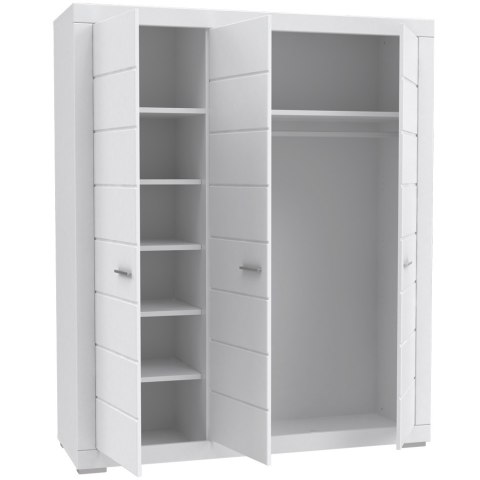 Meble Forte SNOW SNWS83-C50 Szafa ubraniowa trzydrzwiowa Biały mat Meble Forte SNOW SNWS83-C50 Szafa ubraniowa trzydrzwiowa Biały mat