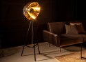 Invicta Interior INVICTA lampa podłogowa STUDIO czarno-złota - tkanina, podstawa metalowa Invicta Interior INVICTA lampa podłogowa STUDIO czarno-złota - tkanina, podstawa metalowa