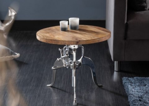 Invicta Interior INVICTA stolik INDUSTRIAL 45-62 cm Mango - drewno naturalne mango, metal Invicta Interior INVICTA stolik INDUSTRIAL 45-62 cm Mango - drewno naturalne mango, metal