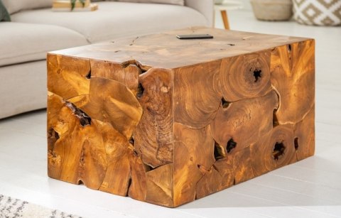 Invicta Interior INVICTA stolik kawowy SQUARE 90x60 cm - drewno tekowe Invicta Interior INVICTA stolik kawowy SQUARE 90x60 cm - drewno tekowe