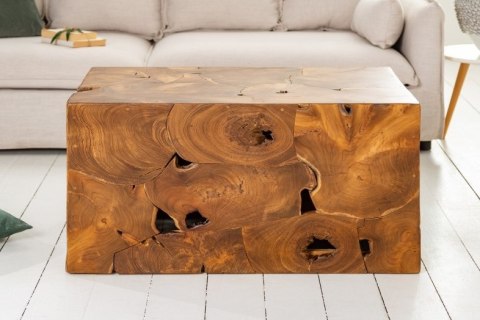 Invicta Interior INVICTA stolik kawowy SQUARE 90x60 cm - drewno tekowe Invicta Interior INVICTA stolik kawowy SQUARE 90x60 cm - drewno tekowe