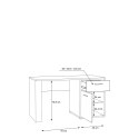 Meble Forte CHICORY CHRB211-M213 Biurko młodzieżowe Biały Dąb