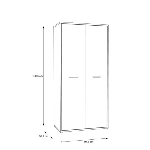 Meble Forte CHICORY CHRBS821-M213 Szafa ubraniowa Meble Forte CHICORY CHRBS821-M213 Szafa ubraniowa