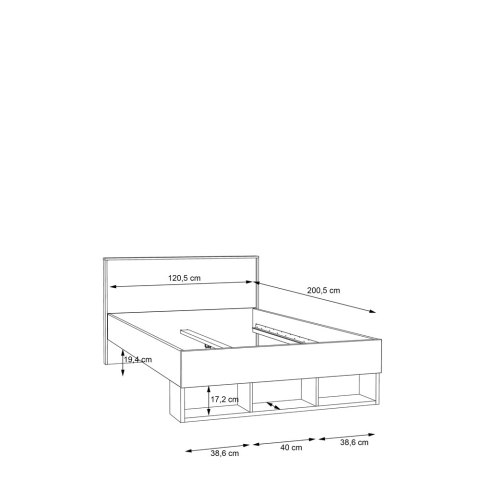 Meble Forte CHICORY CHRL121-M213 Łóżko młodzieżowe Meble Forte CHICORY CHRL121-M213 Łóżko młodzieżowe