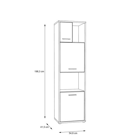 Meble Forte CHICORY CHRR711-M213 Regał L/P Biały/Dąb Meble Forte CHICORY CHRR711-M213 Regał L/P Biały/Dąb