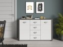 Meble Forte HEY HEYK231-C230 Komoda młodzieżowa Szary/Biały Meble Forte HEY HEYK231-C230 Komoda młodzieżowa Szary/Biały