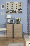 Meble Forte LOCARNO LCRK221-N92 Komoda z półkami Dąb/Szary Meble Forte LOCARNO LCRK221-N92 Komoda z półkami Dąb/Szary