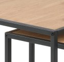 King Home ACTONA stolik zestaw SEAFORD dziki dąb - MDF fornir, metal 50x50 i 45x45 możliwość chowania mniejszego pod większym King Home ACTONA stolik zestaw SEAFORD dziki dąb - MDF fornir, metal 50x50 i 45x45 możliwość chowania mniejszego pod większym