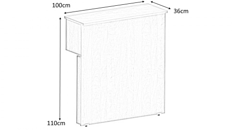 Meble Biurowe Dostawka Silver DR-100 buk bawaria + szara platyna Meble Biurowe Dostawka Silver DR-100 buk bawaria + szara platyna