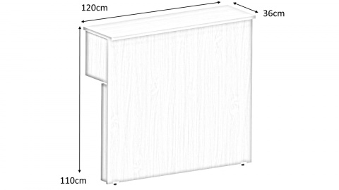 Meble Biurowe Dostawka Silver DR-120 grusza polna + szara platyna Meble Biurowe Dostawka Silver DR-120 grusza polna + szara platyna