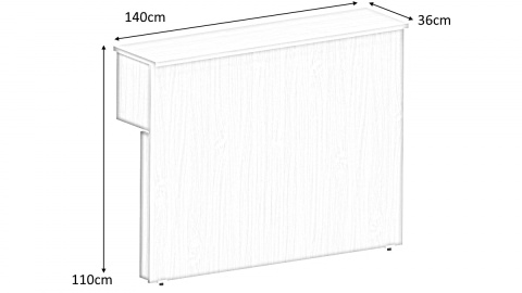 Meble Biurowe Dostawka Silver DR-140 buk bawaria + szara platyna Meble Biurowe Dostawka Silver DR-140 buk bawaria + szara platyna