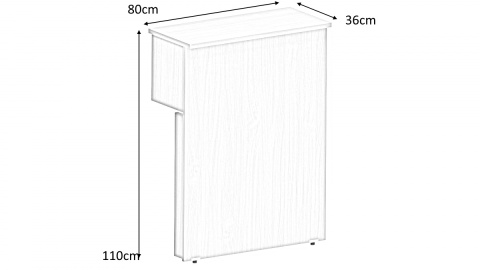Meble Biurowe Dostawka Silver DR-80 grusza polna Meble Biurowe Dostawka Silver DR-80 grusza polna