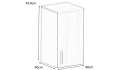 Meble Biurowe Nadstawka Silver N40-2A grusza polna Meble Biurowe Nadstawka Silver N40-2A grusza polna