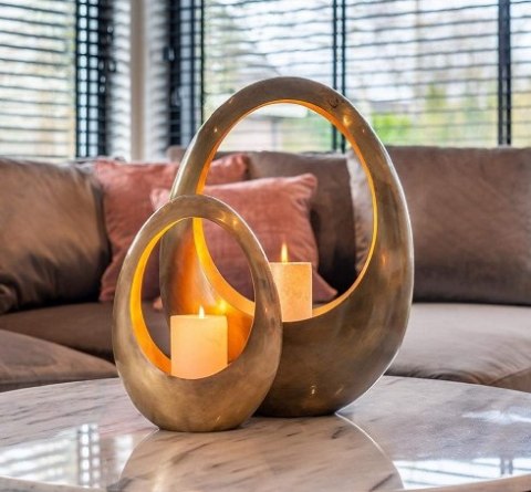 Richmond Interiors RICHMOND świecznik CASSIA GOLD SMALL złoty Richmond Interiors RICHMOND świecznik CASSIA GOLD SMALL złoty