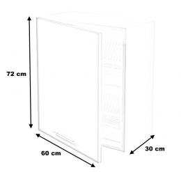 Halmar VENTO Szafka Kuchenna GC-60/72 szafka górna z ociekaczem, front: beżowy