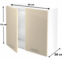 Halmar VENTO Szafka Kuchenna GC-80/72 szafka górna z ociekaczem, front: beżowy