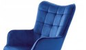 Halmar CASTEL fotel wypoczynkowy Granatowy/Czarny