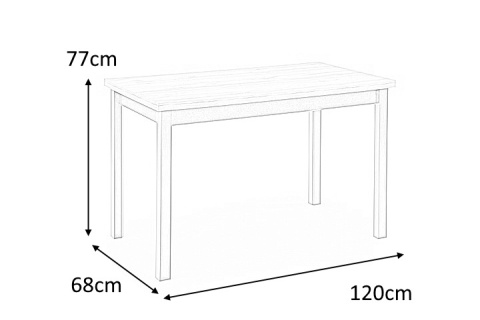 HALMAR stół COBALT kolor dąb wotan/czarny, 120x68 HALMAR stół COBALT kolor dąb wotan/czarny, 120x68