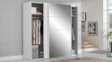 Meble Forte SAPPORO SPRS32412-C04 Szafa ubraniowa 2-drzwiowa, biała, drzwi przesuwne Meble Forte SAPPORO SPRS32412-C04 Szafa ubraniowa 2-drzwiowa, biała, drzwi przesuwne