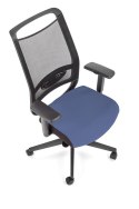 Halmar GULIETTA fotel gabinetowy, oparcie - siatka, siedzisko - czarny / niebieski - ERF6026