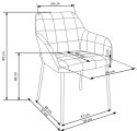 Halmar K305 krzesło Czarny / Granatowy tkanina Halmar K305 krzesło Czarny / Granatowy tkanina
